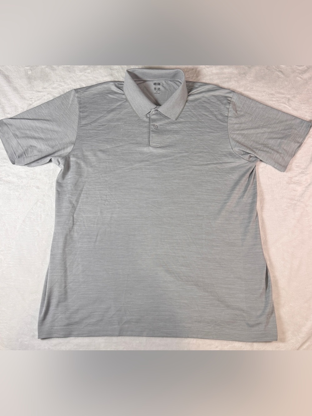 UNIQLO Men’s XL Dry-Ex Polo Shirt Gray Short Sleeve Performance Golf